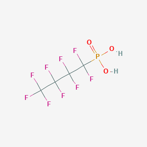 molecular formula C4F9P(=O)(OH)2<br>C4H2F9O3P B12841396 (Nonafluorobutyl)phosphonic acid CAS No. 52299-24-8