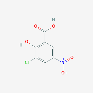 molecular formula C7H4ClNO5 B12841410 3-Chloro-2-hydroxy-5-nitrobenzoic acid 