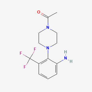 molecular formula C13H16F3N3O B12841439 2-(4-Acetylpiperazin-1-yl)-3-(trifluoromethyl)aniline 