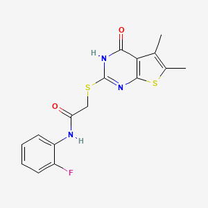 2-[(1,4-Dihydro-5,6-Dimethyl-4-Oxothieno[2,3-d]Pyrimidin-2-ylThio]-N-(2-Fluorophenyl)-Acetamide