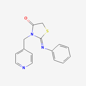 2-[(E)-Phenylimino]-3-pyridin-4-ylmethyl-thiazolidin-4-one