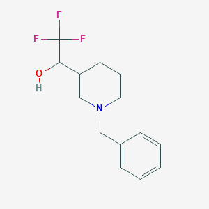 molecular formula C14H18F3NO B12841502 1-Benzyl-3-(1-hydroxy-2,2,2-trifluoroethyl)piperidine 