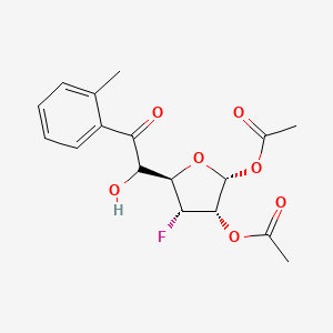 (2R,3S,4R,5R)-4-Fluoro-5-(1-hydroxy-2-oxo-2-(o-tolyl)ethyl)tetrahydrofuran-2,3-diyl diacetate