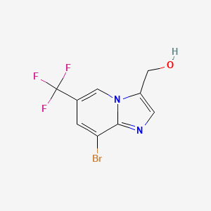 molecular formula C9H6BrF3N2O B12841540 (8-Bromo-6-(trifluoromethyl)imidazo[1,2-a]pyridin-3-yl)methanol 