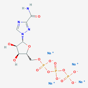 tetrasodium;[[[(2R,3S,4R,5R)-5-(3-carbamoyl-1,2,4-triazol-1-yl)-3,4-dihydroxyoxolan-2-yl]methoxy-oxidophosphoryl]oxy-oxidophosphoryl] phosphate