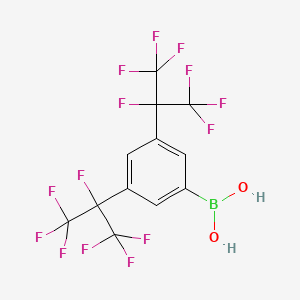 molecular formula C12H5BF14O2 B12841569 (3,5-Bis(perfluoropropan-2-yl)phenyl)boronic acid CAS No. 1402929-36-5