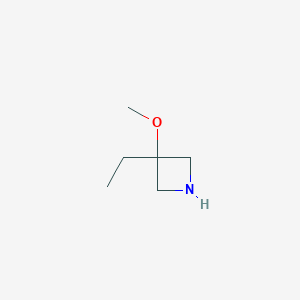 molecular formula C6H13NO B12841573 3-Ethyl-3-methoxyazetidine CAS No. 942400-30-8