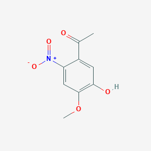 molecular formula C9H9NO5 B12841586 1-(5-Hydroxy-4-methoxy-2-nitrophenyl)ethanone 