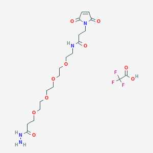 3-(2,5-Dioxo-2,5-dihydro-1H-pyrrol-1-yl)-N-(15-hydrazinyl-15-oxo-3,6,9,12-tetraoxapentadecyl)propanamide 2,2,2-trifluoroacetate