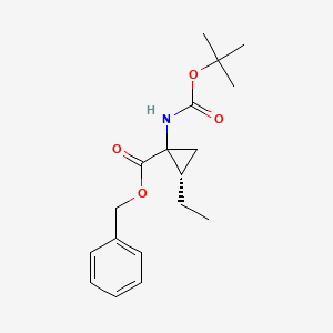 Benzyl (2S)-1-((tert-butoxycarbonyl)amino)-2-ethylcyclopropane-1-carboxylate