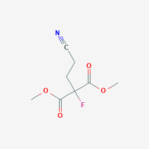 molecular formula C8H10FNO4 B12841686 Dimethyl (2-cyanoethyl)(fluoro)malonate 