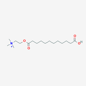 2-((11-Carboxyundecanoyl)oxy)-N,N,N-trimethylethan-1-aminium