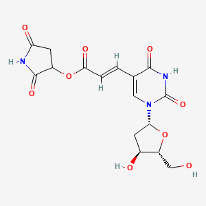 2,5-Dioxopyrrolidin-3-yl (E)-3-(1-((2R,4S,5R)-4-hydroxy-5-(hydroxymethyl)tetrahydrofuran-2-yl)-2,4-dioxo-1,2,3,4-tetrahydropyrimidin-5-yl)acrylate