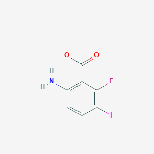 molecular formula C8H7FINO2 B12841752 Methyl 6-amino-2-fluoro-3-iodobenzoate 