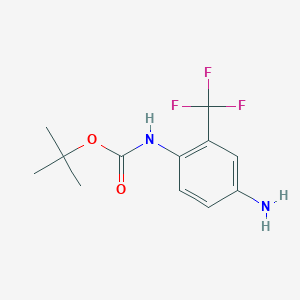 molecular formula C12H15F3N2O2 B12841753 Tert-butyl (4-amino-2-trifluoromethylphenyl)carbamate 