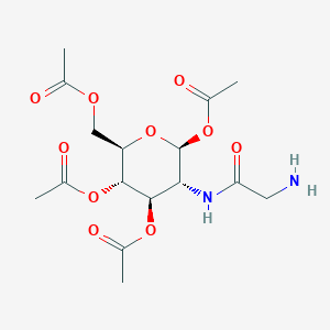 molecular formula C16H24N2O10 B12841775 1,3,4,6-Tetra-O-acetyl-2-[(2-aminoacetyl)amino]-2-deoxy-b-D-glucopyranose 