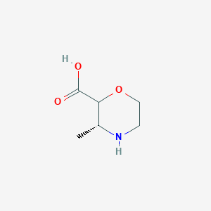 molecular formula C6H11NO3 B12841782 (3R)-3-Methylmorpholine-2-carboxylic acid 