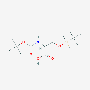 molecular formula C14H29NO5Si B12841803 N-(tert-Butoxycarbonyl)-O-(tert-butyldimethylsilyl)-DL-serine 