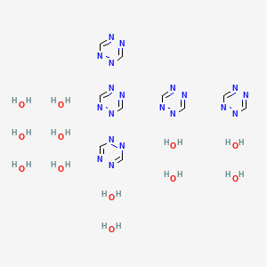 molecular formula C10H34N20O12 B12841806 1,2,4,5-tetrazine;dodecahydrate 