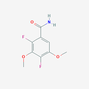 molecular formula C9H9F2NO3 B12841843 2,4-Difluoro-3,5-dimethoxybenzamide 