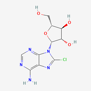 molecular formula C10H12ClN5O4 B12841846 (2R,3S,4S,5R)-2-(6-amino-8-chloropurin-9-yl)-5-(hydroxymethyl)oxolane-3,4-diol 