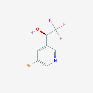 molecular formula C7H5BrF3NO B12841862 (1R)-1-(5-bromo-3-pyridyl)-2,2,2-trifluoro-ethanol 