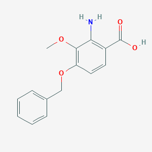 molecular formula C15H15NO4 B1284187 2-氨基-4-(苄氧基)-3-甲氧基苯甲酸 CAS No. 23938-73-0
