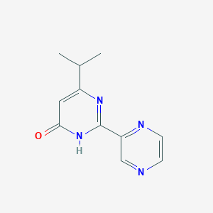 molecular formula C11H12N4O B12841875 6-Isopropyl-2-(pyrazin-2-yl)pyrimidin-4-ol 