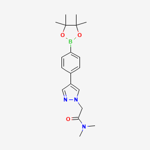 N,N-Dimethyl-2-(4-(4-(4,4,5,5-tetramethyl-1,3,2-dioxaborolan-2-yl)phenyl)-1H-pyrazol-1-yl)acetamide