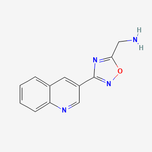 (3-(Quinolin-3-yl)-1,2,4-oxadiazol-5-yl)methanamine