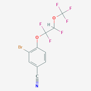 molecular formula C10H4BrF6NO2 B12841942 3-Bromo-4-[1,1,2-trifluoro-2-(trifluoromethoxy)ethoxy]benzonitrile 