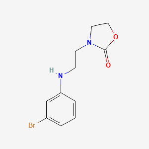 molecular formula C11H13BrN2O2 B12841947 3-(2-((3-Bromophenyl)amino)ethyl)oxazolidin-2-one 