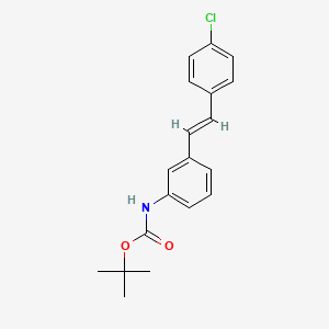 molecular formula C19H20ClNO2 B12842013 tert-Butyl (E)-(3-(4-chlorostyryl)phenyl)carbamate 