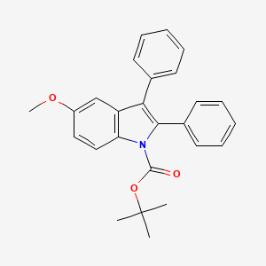 tert-Butyl 5-methoxy-2,3-diphenyl-1H-indole-1-carboxylate