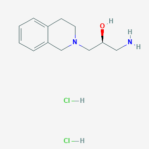 molecular formula C12H20Cl2N2O B12842017 (S)-1-Amino-3-(3,4-dihydroisoquinolin-2(1H)-yl)propan-2-ol dihydrochloride 