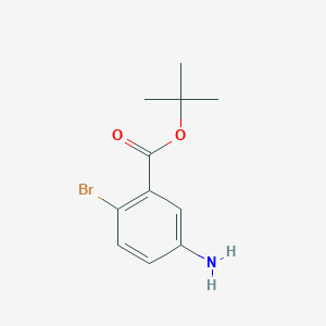 molecular formula C11H14BrNO2 B12842038 Tert-butyl 5-amino-2-bromobenzoate 