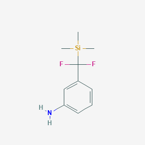 molecular formula C10H15F2NSi B12842044 3-[Difluoro(trimethylsilyl)methyl]aniline CAS No. 223683-81-6