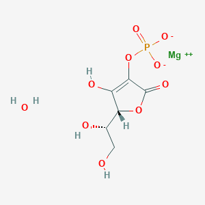 molecular formula C6H9MgO10P B12842057 magnesium;[(2R)-2-[(1S)-1,2-dihydroxyethyl]-3-hydroxy-5-oxo-2H-furan-4-yl] phosphate;hydrate 