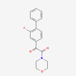 molecular formula C18H16FNO3 B12842061 1-(2-Fluoro-[1,1'-biphenyl]-4-yl)-2-morpholinoethane-1,2-dione 