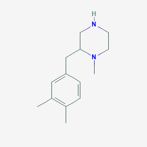 molecular formula C14H22N2 B12842062 2-(3,4-Dimethylbenzyl)-1-methylpiperazine 