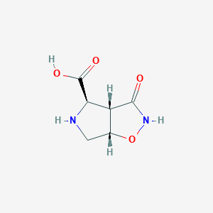 molecular formula C6H8N2O4 B12842108 (3AS,4R,6aS)-3-oxohexahydro-2H-pyrrolo[3,4-d]isoxazole-4-carboxylic acid 