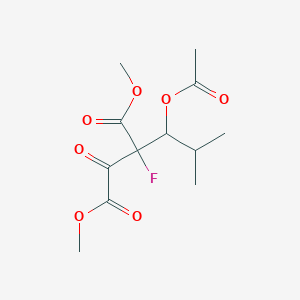 Dimethyl 2-[1-(acetyloxy)-2-methylpropyl]-2-fluoro-3-oxobutanedioate