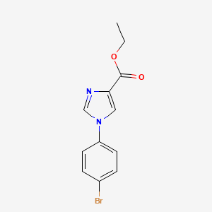 molecular formula C12H11BrN2O2 B12842115 Ethyl 1-(4-bromophenyl)-1H-imidazole-4-carboxylate 