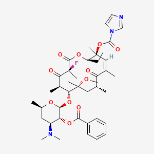 (2R,3S,7R,9R,10R,11R,13S,E)-10-(((2S,3R,4S,6R)-3-(Benzoyloxy)-4-(dimethylamino)-6-methyltetrahydro-2H-pyran-2-yl)oxy)-2-ethyl-13-fluoro-9-methoxy-3,5,7,9,11,13-hexamethyl-6,12,14-trioxooxacyclotetradec-4-en-3-yl 1H-imidazole-1-carboxylate