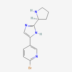 (S)-2-Bromo-5-(2-(pyrrolidin-2-yl)-1H-imidazol-4-yl)pyridine