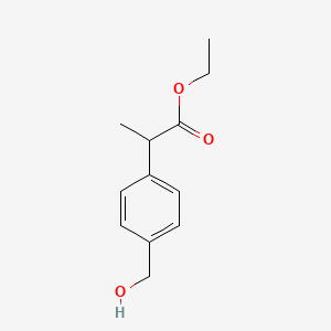 molecular formula C12H16O3 B12842209 Ethyl 2-(4-(hydroxymethyl)phenyl)propanoate CAS No. 118618-33-0