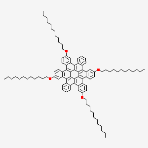 molecular formula C96H120O4 B12842218 2,7,14,19-Tetrakis(dodecyloxy)hexabenzo[a,d,g,j,m,p]coronene 