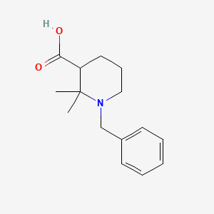 molecular formula C15H21NO2 B12842292 1-Benzyl-2,2-dimethylpiperidine-3-carboxylic acid 