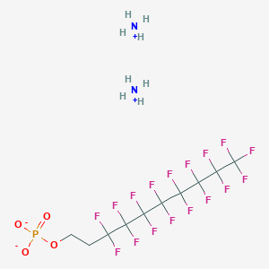 molecular formula C10H12F17N2O4P B12842309 Diammonium 3,3,4,4,5,5,6,6,7,7,8,8,9,9,10,10,10-heptadecafluorodecyl phosphate CAS No. 93857-44-4