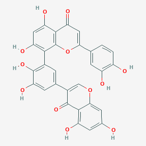 8-[5-(5,7-Dihydroxy-4-oxochromen-3-yl)-2,3-dihydroxyphenyl]-2-(3,4-dihydroxyphenyl)-5,7-dihydroxychromen-4-one